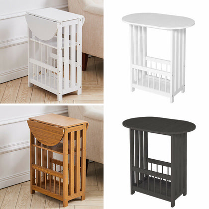 1/2 Tiers Magazine Newspaper Rack Side Table MDF Coffee/Lamp/End/ Storage Stand