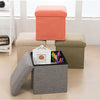 Small Seat Storage Ottoman Folding Pouffee Foot Stool Cubed Toys Box For Bedroom