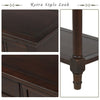 Console Table with 2 Drawers and Storage Shelf Pine Wood Desk Hallway Furniture