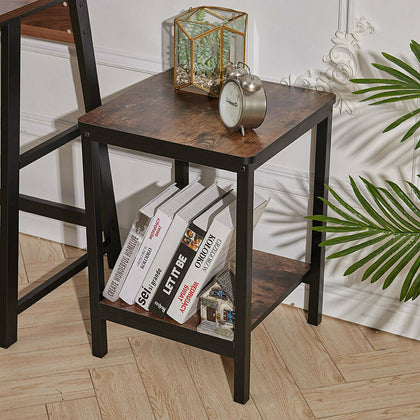 Chic Sofa End Side Coffee Table Bedside Table Night Stand Industrial Metal Frame