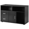 Modern Storage Cabinet Cupboard Sideboard Buffet TV Stand Unit 2 Drawers Black