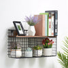 Large Metal Wire Shelf Rack Wall Floating Basket Display Storage Holder Unit
