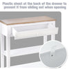 White Console Table Hallway Side Desk w/ Drawer 2 Shelves Worktop Retro Elegant