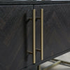 TV Unit Cabinet Stand Dark Wood | 2 Door w/ Storage & Shelves | Spinniningfield