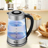 2.2L ILLUMINATED GLASS KETTLE CORDLESS ELECTRIC BLUE LED SMART HANDLE