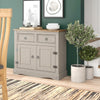 Corona Sideboard Grey 2 Door 2 Drawer Cupboard - Mexican Solid Pine