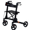 Folding Rollator Walker Aluminium Walking Mobility Aid Lightweight With 4 Wheels