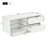 Coffee Table TV Stand Storage Cabinet High Gloss LED RGB Light 2 Drawers Shelves
