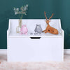 Large Wooden Toy Box White Storage Unit Kids Toys Children Nursery Bedroom Chest