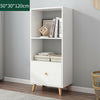 White Wooden Bookcase Bookshelf Storage Shelf Unit Display Stand Cabinet W/Door