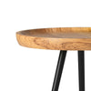 Side Table Round Tri Pin Small Bedside Living Room Coffee Indoor Circular Wooden