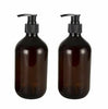 2PC 500ml PET Plastic Lotion Shampoo Shower Gel Soap Dispenser Empty Pump Bottle