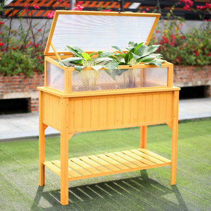 High Woode Raised Flower Bed Polycarbonate Cold Frame Plant Vegetable Greenhouse