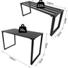 Outsunny 3Pcs Outdoor Dining Set Metal Beer Table Bench Patio Garden Yard