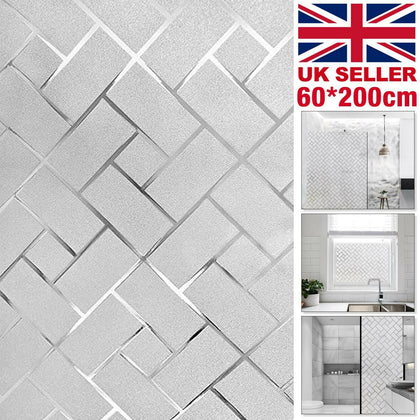 Frosted Self-Adhesive Window Film Privacy Glass Sticky Back Sticker Bathroom