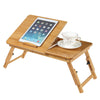 Adjustable Height Wooden Laptop Table Stand Foldable Desk Bed Computer Sofa