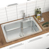 Modern Kitchen Square Stainless Steel Sink Inset Single Bowl +Drainer Waste Pipe