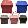 storage box Foldable ottoman heavy duty faux leather Pouffe foot stool toy box