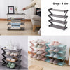 4Tier Z Shape Shoe Rack Assembled Shelf Storage Organiser Flower Pot Display UK
