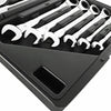 12 Ratchet Spanner Tool Set 8-19mm Ratcheting Wrench Spanners Garage Chrome Case