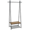 Metal Clothes Rail Rack Garment Hanging Coat Display Stand w/Shoe Storage Shelf