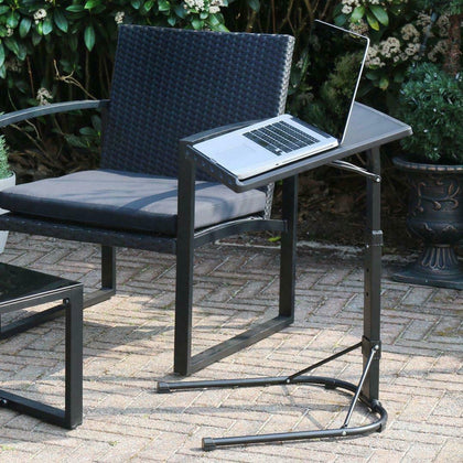 Black Laptop Table Folding Adjustable Portable Studying Desk Stand Dinner Tray