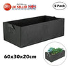 5x Huge Planting Grow Bag Raised Plant Bed Garden Flower Planter Vegetable Box