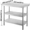 Commercial Stainless Steel Table BBQ Prep Table 24x14x33 In Restaurant
