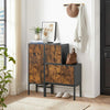 Industrial Side Cabinet Slim Vintage Sideboard Bedside Storage Cupboard Small