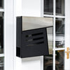 Outdoor Wall Mounted Mailbox Lockable Metal Mail Letter Post Secure Box Postbox