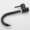 Modern Kitchen Taps Single Lever Tap Mixer Basin Mono Black Swivel Spout Faucet