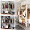 Heavy Duty Large Open Wardrobe Clothes Rail Rack Coat Hanging Garment Shelf