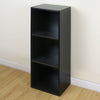 3 Tier Wooden Black Cube Bookcase I Storage Display Unit Modular Shelving/Shelves