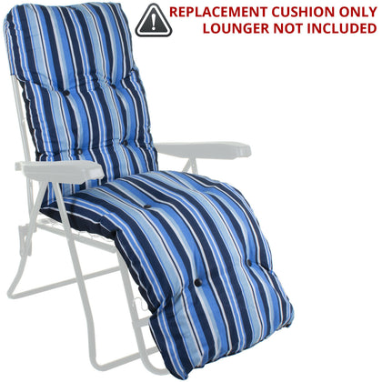 Sun Lounger Cushion Outdoor Garden Patio Recliner Thick Padded Replacement Spare