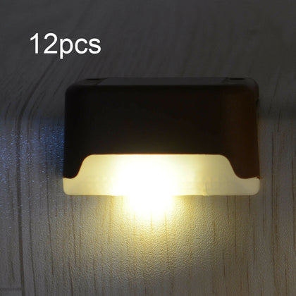 LED Solar Powered Fence Wall Lights Step Stair Path Decking Outdoor Garden Lamp