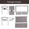 Garden Furniture 4x Patio Set Glass Table and Chairs Corner Lounge Outdoor Brown
