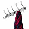 2PCS 15 Hooks Coat Clothes Door Holder Rack Wall Mounted Hanger Stainless Steel
