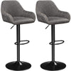 Bar Stools Set 2pcs Height Adjustable Swivel Bar Stools Bar Chair with Backrest