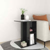 Living Room Modern Side Table High Gloss Black 60x40x45 cm Chipboard
