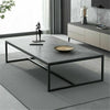 Modern Coffee Rea Table Rectangle Marble Top Table Storage Living Room Furniture