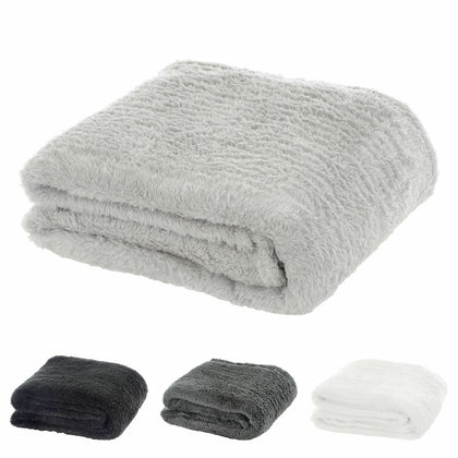 Luxury Shaggy Fleece Blanket Large Warm Home Sofa Bed Throw With Shiny Lurex