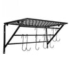 Kitchen Pot Pan Steel Rack Wall Mounted Placing Storage Shelf Hanger Holder Hook