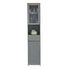 Bathroom Cabinet w/ Doors&Shelves Cupboard Storage Unit 5 Styles Furniture Grey