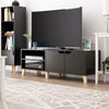 Modern TV Cabinet Stand Unit Wooden Media Storage Space Shelves W/ Doors Drawer
