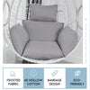 Hanging Egg Chair Cushion Hammock Swing Garden Outdoor Seat Back with Pillow