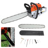 2-Stroke 52cc Petrol Chainsaw Easy Start 20-inch E-Start Chain Saw 20" Tool Kit