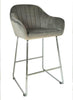 High Quality Design Velvet / Chrome Breakfast Bar Stool Bar Kitchen Chair 95cm