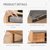Shoe Bench Home Storage Organizer w/ Wood Legs Cushion Top Cabinet Shelves