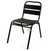 Aluminium Chrome Bistro Table Square Round Stacking Chair Cafe Outdoor Furniture