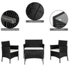 Rattan Garden 4 Pcs Furniture Set Conservatory Patio Outdoor Table Chairs Lounge